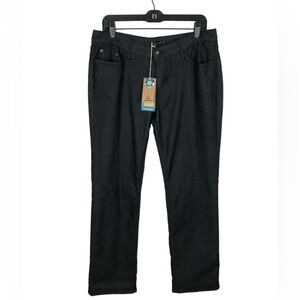 Prana Jeans Women's 10 30 Black Lined Boyfriend wide leg- New with tags